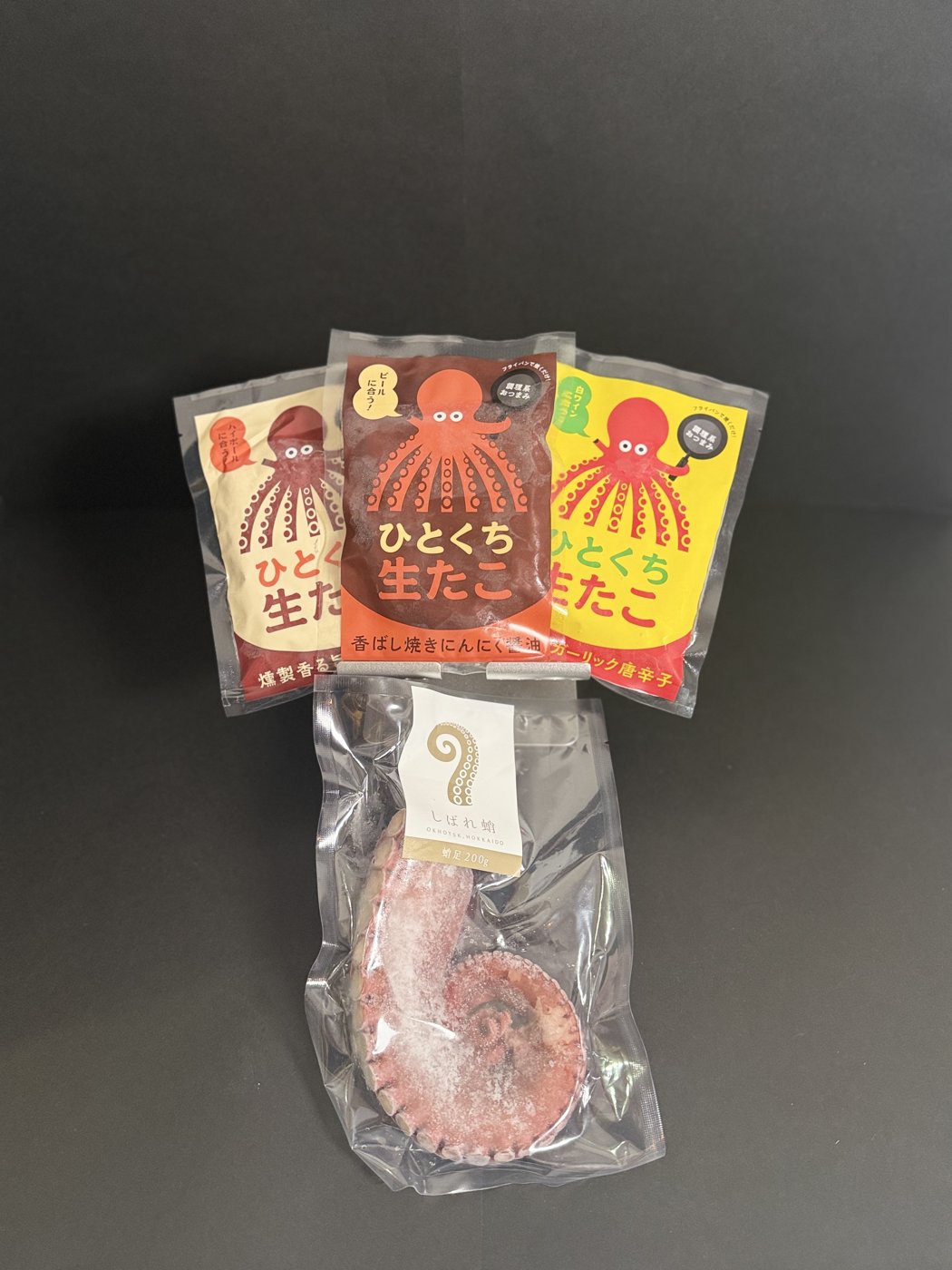 タコ晩酌セット しばれ蛸足200gとひとくち生たこ3味