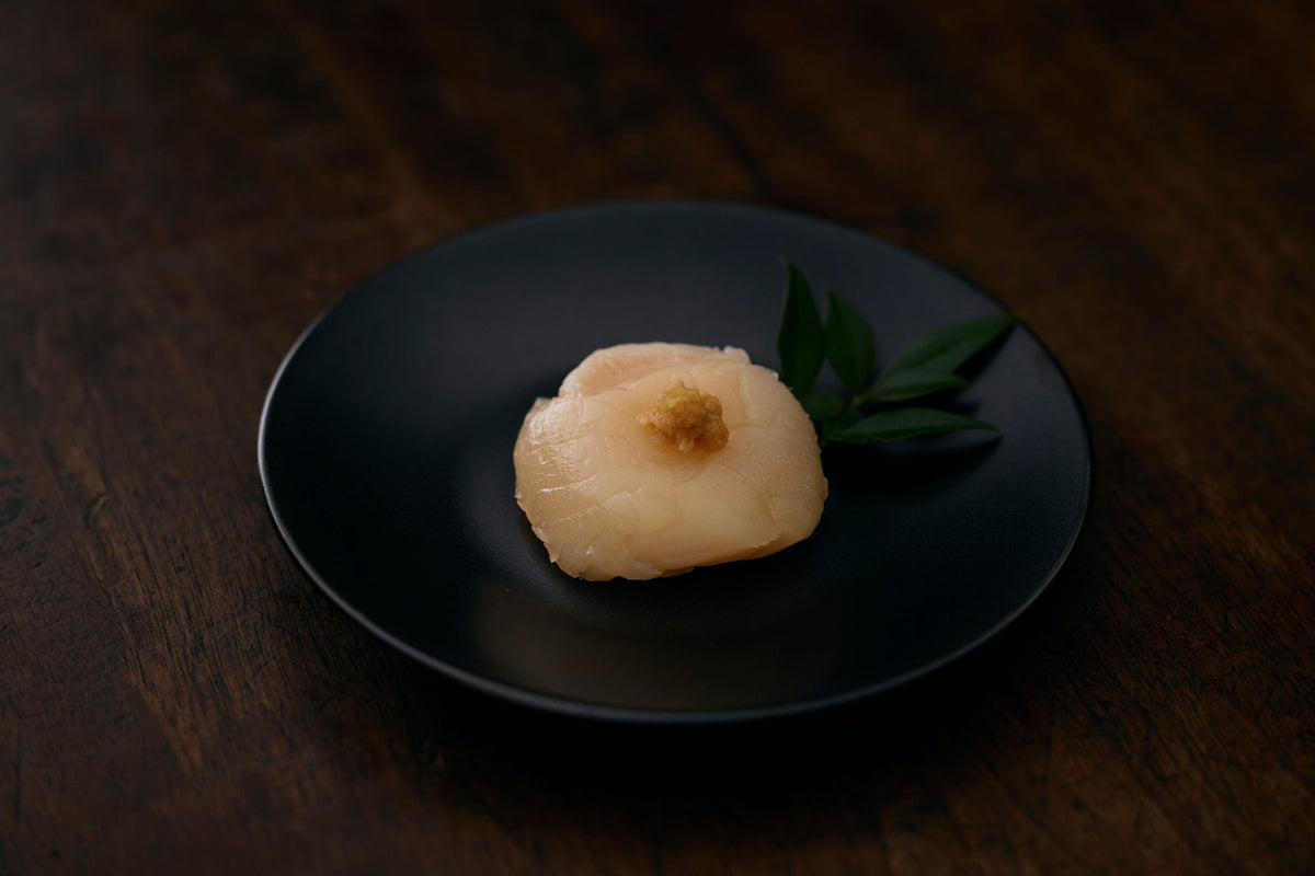 しばれ帆立昆布締め 山わさび